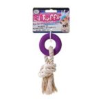 0045663221171 - LIL RUFFS PUPPY RING AND KNOT ROPE DOG TOY 4 IN