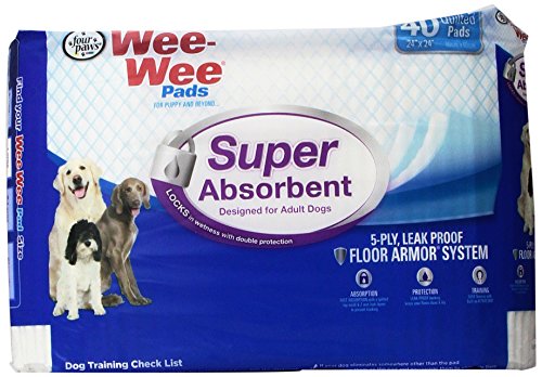 0045663971144 - WEE-WEE PRODUCTS 40 COUNT SUPER ABSORBENT PADS, 24 BY 24-INCH