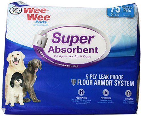 0045663971151 - WEE-WEE PRODUCTS 75 COUNT SUPER ABSORBENT PADS, 24 BY 24-INCH