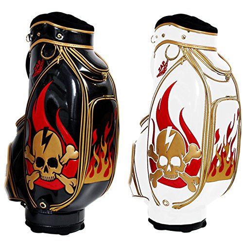 4571297085033 - ZAP GOLF. 800.000 NEEDLE EMBROIDERY & PATCHWORK SKULL CADDY BAG WHITE (WHITE)
