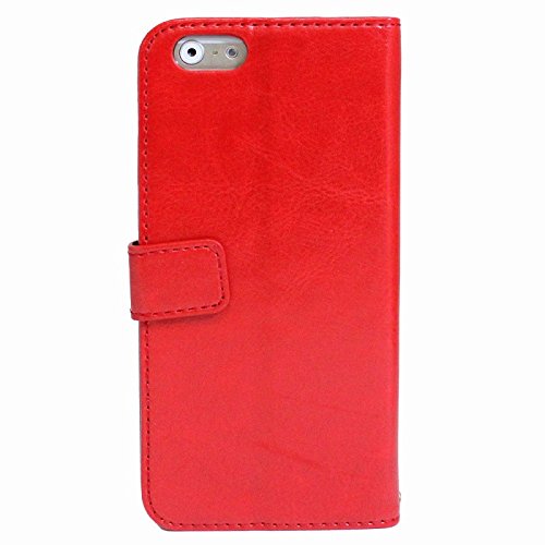 4571465638009 - IPHONE 6 STANDARD FLIP LEATHER CASE, COLOR: RED