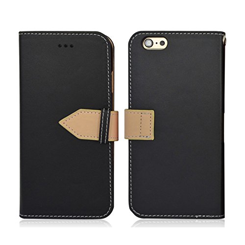 4571465638504 - IPHONE 6 BELT DIARY LEATHER CASE WITH CARD HOLDER AND STRAP HOLE, COLOR: BLACK