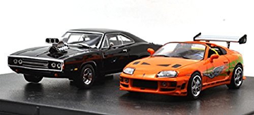 4573302410403 - GREENLIGHT 1:43 BRIAN'S 1995 TOYOTA SUPRA MK.IV & DOM'S 1970 DODGE CHARGER RT