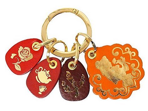 4573397578279 - DISNEY FANTASTIC LEATHER COLLECTION BELLE KEY RING BAG ACCESSORY JAPAN F/S
