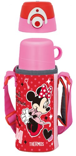 4580244691333 - THERMOS VACUUM INSULATION BOTTLE 2WAY DISNEY MINNIE 0.63L/0.6L ROSE RED FFG-600WFDS RR (JAPAN IMPORT)