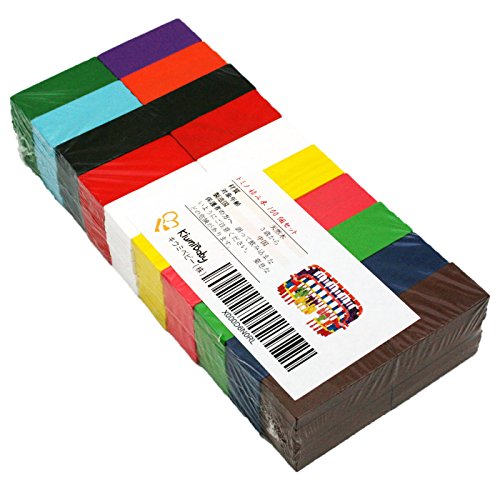 4580493541267 - DOMINO BUILDING BLOCKS WOODEN COLORFUL 12-COLOR 100 EDUCATIONAL TOYS (GIMMICK, GIMMICK SOLD SEPARATELY)