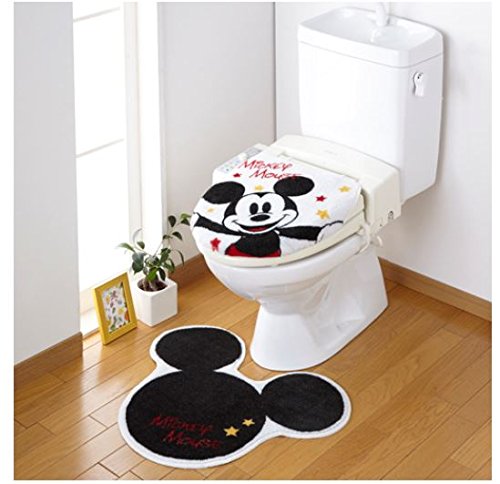 4582206799101 - DISNEY MICKEY TOILETRY LID COVER AND TOILET MAT NEW FROM JAPAN F/S