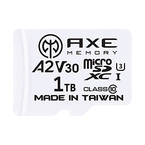 4582588470384 - AXE MEMORY 1TB MICRO SD CARD 4K ULTRA HD VIDEO PREMIUM SPEED MICROSDXC UP TO 100MB/S A2 V30 UHS-I U3, WITH SD ADAPTER