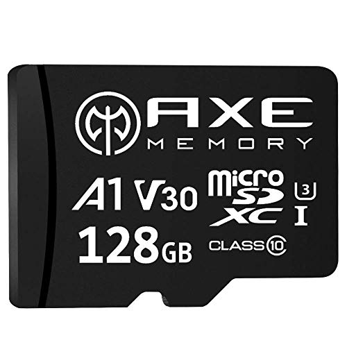 4589879395814 - AXE MEMORY 128GB MICROSDXC MEMORY CARD + SD ADAPTER WITH A1 APP PERFORMANCE, V30 UHS-I U3 4K