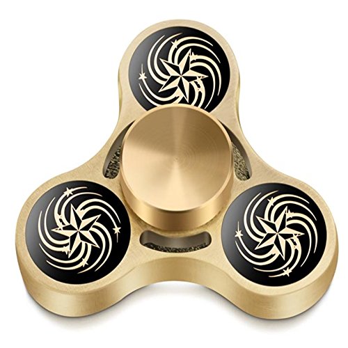 0045907695416 - PREMIUM FIDGET SPINNER TOY 3 + MIN SPINS - FOR EDC HELPS RELIEVES ADD, ADHD, ANXIETY, AUTISM, STRESS, FOCUS, BOREDOM ADULT AND CHILDREN METAL HAND, GENUINE GUARANTEE (GOLD)