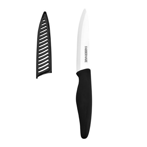 0045908048730 - FARBERWARE SOFT GRIP 5-INCH CERAMIC UTILITY KNIFE WITH SHEATH