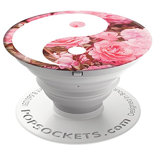 0045914295623 - POPSOCKETS: EXPANDING STAND AND GRIP FOR SMARTPHONES AND TABLETS - YIN YANG ROSES