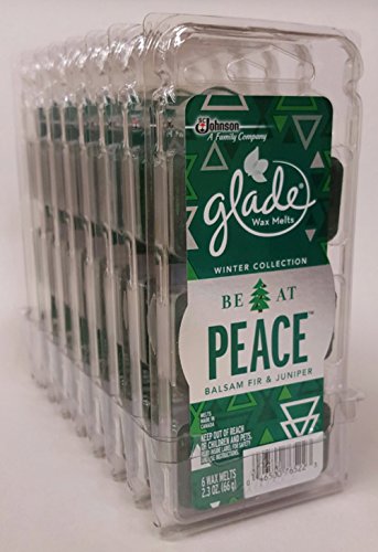 0046005765223 - GLADE WAX MELTS ~ LIMITED EDITION PEACE BALSAM FIR AND JUNIPER 6 CT. PER PACKAGE (CASE-PACKED 8 PACKAGES PER CASE) 48 WAX MELTS