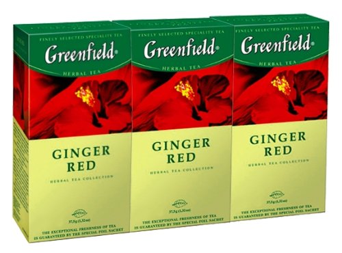 4605246004698 - GREENFIELD HERBAL TEA COLLECTION - GINGER RED (25 COUNT TEA BAGS)
