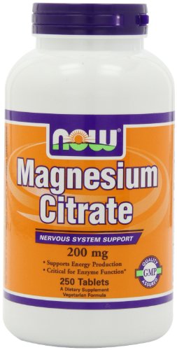 4605496004868 - NOW FOODS MAGNESIUM CITRATE 200MG, 250 TABLETS