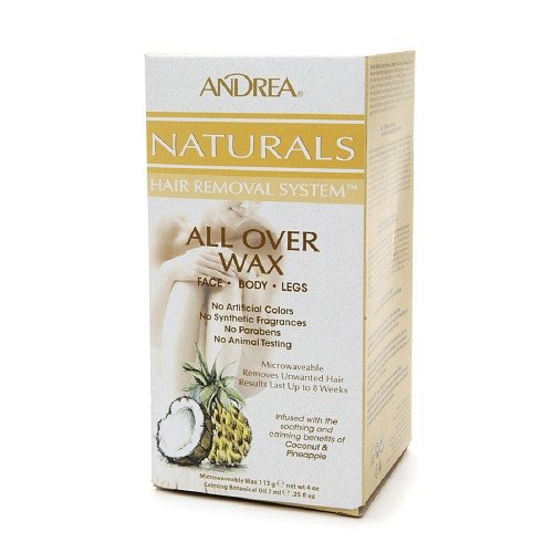 4606835003085 - ANDREA NATURALS ALL OVER WAX FOR FACE, BODY & LEGS, COCONUT PINEAPPLE 1 KIT