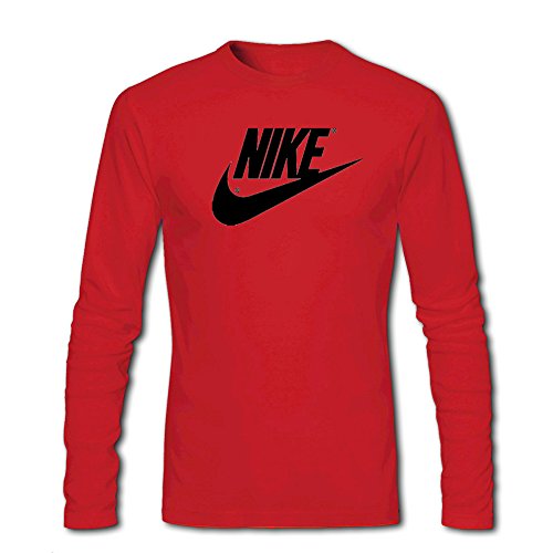 4610369011379 - NIKE LOGO FOR MEN'S PRINTED LONG SLEEVE COTTON TSHIRT X-LARGE RED