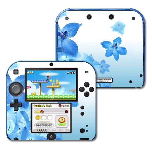 0046144261846 - MIGHTYSKINS PROTECTIVE VINYL SKIN DECAL COVER FOR NINTENDO 2DS WRAP STICKER SKINS BLUE FLOWERS
