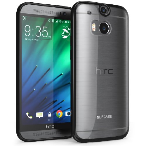 0046144969308 - HTC ONE M8 CASE, SUPCASE PREMIUM HYBRID PROTECTIVE BUMPER CASE FOR HTC ONE M8 (2014 RELEASE), BLACK/CLEAR
