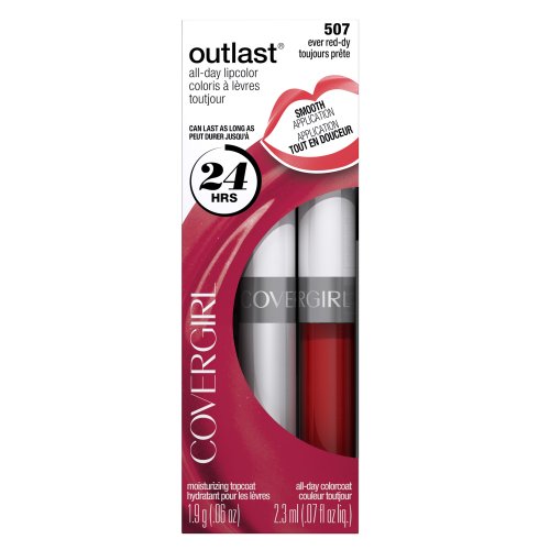 0046200011552 - COVERGIRL OUTLAST LIPCOLOR EVER RED-DY 507 0.06 FL OZ