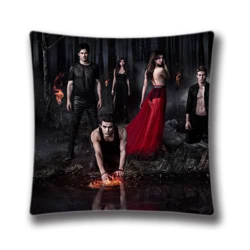 4629093908015 - GENERIC CREATIVE FASHION THE VAMPIRE DIARIES SQUARE DECORATIVE THROW PILLOW COVER 18X18