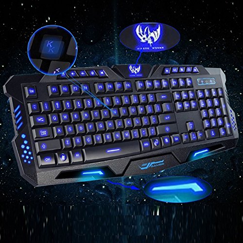 4634502224884 - COOL MULTIMEDIA 3 COLORS LED ILLUMINATED BACKLIGHT USB WIRED GAMING KEYBOARD PC