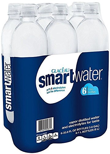 4639272116612 - GLACEAU SMARTWATER VAPOR DISTILLED WATER, 33.8 OUNCE (PACK OF 6)