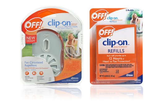 0046500726361 - OFF!® CLIP-ONTM MOSQUITO REPELLENT STARTER KIT W/ 3 REFILLS & 2 AAA BATTERIES - PERSONAL MOSQUITO PROTECTION YOU DON'T SPRAY ON!