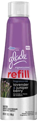 0046500729867 - GLADE EXPRESSIONS FRAGRANCE MIST REFILL, LAVENDER AND JUNIPER BERRY, 7 OUNCE (PACK OF 6)