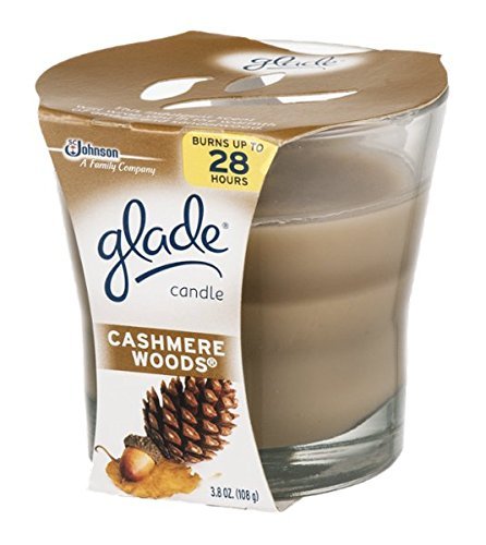 0046500753725 - GLADE 3.8-OZ CASHMERE WOODS BROWN JAR CANDLE