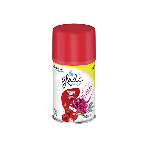 0046500763502 - GLADE AUTOMATIC SPRAY AIR FRESHENER REFILL, BLOOMING PEONY AND CHERRY, 6.2 OUNCE