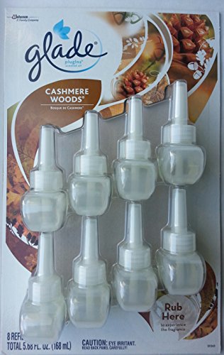 0046500767111 - GLADE PLUGINS SCENTED OIL ~ CASHMERE WOODS 8 PACK SCENTED OIL FRAGRANCE REFILLS