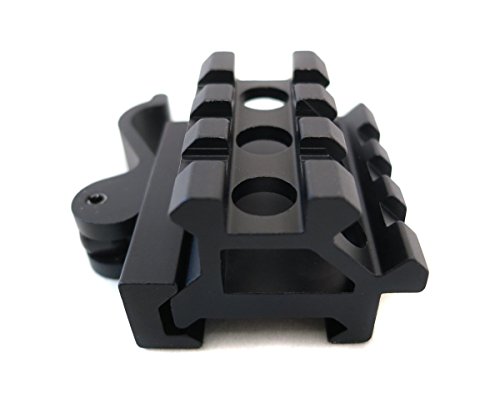 4659752021694 - TACTICAL 3-SLOTS DUAL RAIL (90 AND 45 DEGREE) PICATINNY RISER MOUNT WITH QUICK RELEASE, FOR RED DOTS SCOPES, AND OPTICS