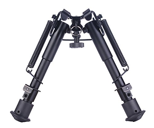 4659752021731 - TACTICAL 6- 9 INCHES RIFLE BIPOD FOLDABLE AND ADJUSTABLE SPRING RETURN SNIPER HUNTING TACTICAL RIFLE BIPOD