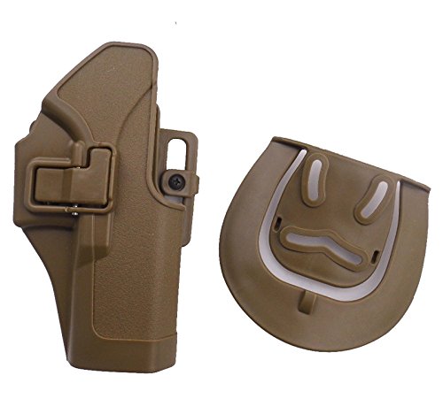 4659752021816 - MILITARY TACTICAL CQC RIGHT HAND BELT WAIST PADDLE PISTOL GUN HOLSTER FOR GLOCK 17 19 23 32 36 AIRSOFT (TAN)