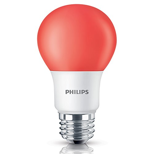 0046677463212 - PHILIPS 60W EQUIVALENT RED A19 LED LIGHT BULB