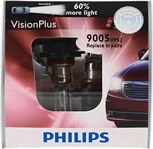 0046677710095 - PHILIPS 9005 VISIONPLUS REPLACEMENT BULB (HIGH-BEAM), (PACK OF 2)