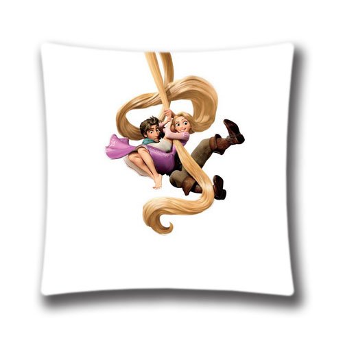 4681513245346 - TANGLED RAPUNZEL AND FLYNN RYDER PERSONALIZED SQUARE 18X18 THROW PILLOW CASE DECOR CUSHION COVERS