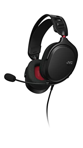 0046838003073 - JVC ULTRALIGHT GAMING HEADSET FOR SUPERIOR COMFORT, 40MM DRIVER UNIT, DETACHABLE MICROPHONE AND CABLE, CLEAR MICROPHONE PERFORMANCE, 199G LIGTHWEIGHT DESIGN - GG01B (BLACK)