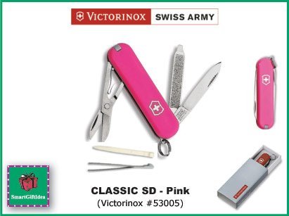0046928570058 - VICTORINOX SWISS ARMY CLASSIC SD POCKET KNIFE (PINK)