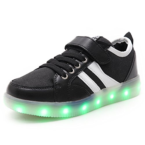 4695510582786 - SIKAINI KIDS USB CHARGING 9 COLORS LED LIGHT UP BREATHABLE SPORTS SHOES FLASHING SNEAKERS LOAFERS