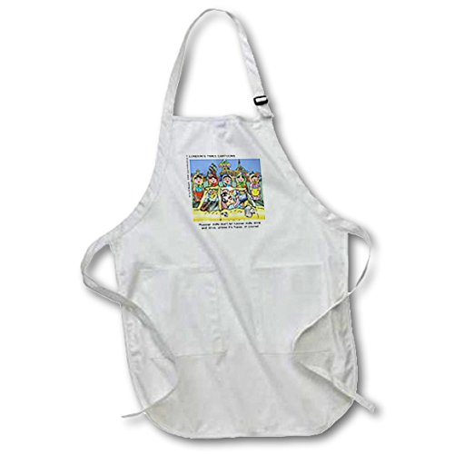 0471002832010 - LONDONS TIMES FUNNY RUSSIAN AND ARMENIAN CARTOONS - MATRYOSHKAS AND TOPAZ - FULL LENGTH APRON WITH POCKETS 22W X 30L (APR_2832_1)