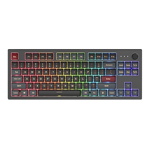 4710562743265 - MONTECH MKEY TKL MECHANICAL GAMING KEYBOARD: CUSTOMIZABLE RGB LED, PREMIUM MDA PROFILE PBT KEYCAP, HOT-SWAPPABLE GATERON G BROWN PRO 2.0 PRE-LUBED SWITCHES, OSAKA CASTLE THEME, DARKNESS (MK87DB)