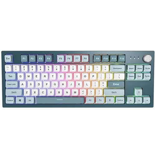 4710562744842 - NULOOM MONTECH MKEY TKL MECHANICAL GAMING KEYBOARD: CUSTOMIZABLE RGB LED, PREMIUM MDA PROFILE PBT KEYCAP, HOT-SWAPPABLE GATERON G RED PRO 2.0 PRE-LUBED SWITCHES, OSAKA CASTLE THEME, FREEDOM (MK87FR)