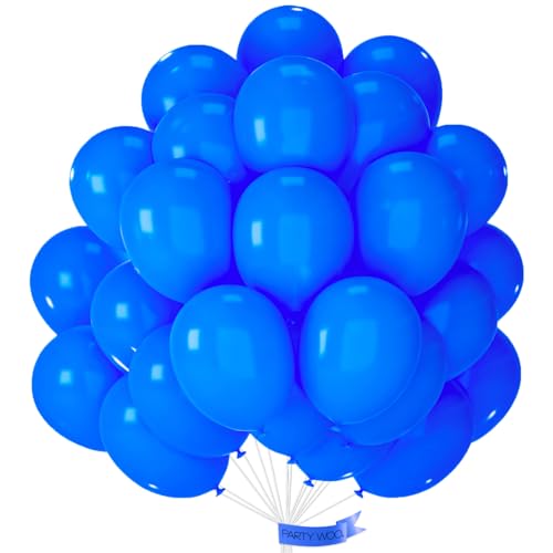 4711100106610 - PARTYWOO ROYAL BLUE BALLOONS, 101 PCS 12 INCH DARK BLUE BALLOONS, BLUE BALLOONS FOR BALLOON GARLAND OR BALLOON ARCH AS PARTY DECORATIONS, BIRTHDAY DECORATIONS, ROYAL BABY SHOWER DECORATIONS, BLUE-Y5