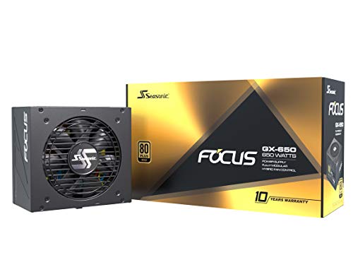 4711173877875 - SEASONIC FOCUS GX-650, 650W 80+ GOLD, FULL-MODULAR, FAN CONTROL IN FANLESS, SILENT, AND COOLING MODE, 10 YEAR WARRANTY, PERFECT POWER SUPPLY FOR GAMING AND VARIOUS APPLICATION, SSR-650FX.
