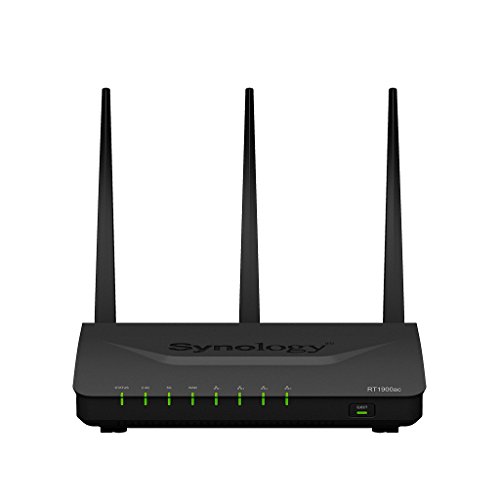 4711174721986 - SYNOLOGY RT1900AC 4 PORT ROUTER 1XWAN,4XLAN,1900MBPS, RT1900AC (1XWAN,4XLAN,1900MBPS BEAMFORMING SUPPORT,SYNOLOGY ROUTER MANAGER (SRM))