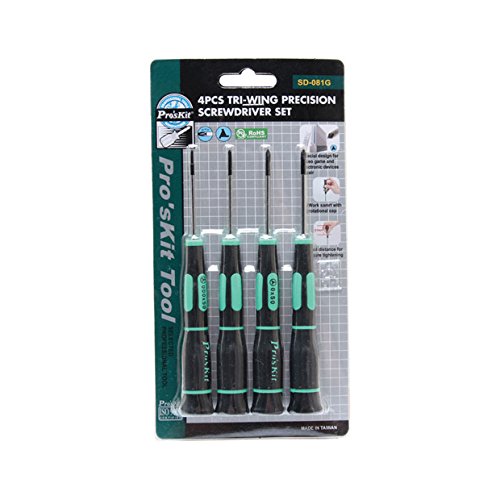 4711552152593 - ECLIPSE TOOLS SD-081G PRO'S KIT TRI-WING PRECISION SCREWDRIVER SET WITH 4 PIECES