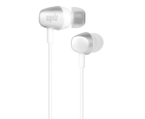 4712052314573 - MOSHI MYTHRO EARBUDS WITH HEADSET MICROPHONE, JET SILVER