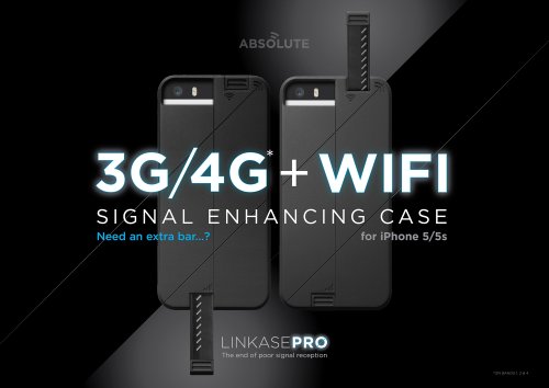 4712631733016 - LINKASE PRO - 3G/ LTE + WIFI SIGNAL ENHANCING CASE FOR IPHONE 5S/ IPHONE 5 FOR T-MOBILE AND ALL LTE PROVIDE IN CANADA AND MEXICO (COAL BLACK)